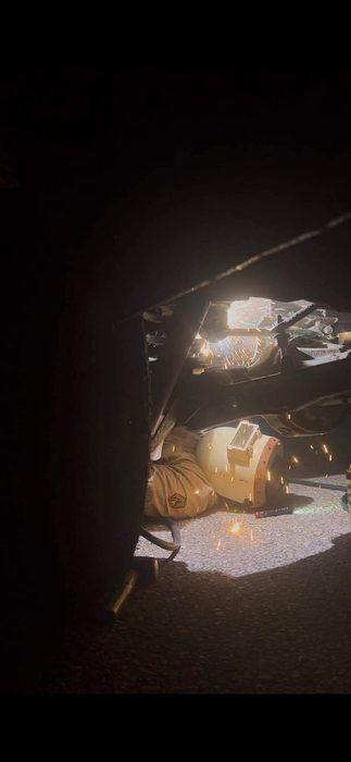 Overhead welding sparks